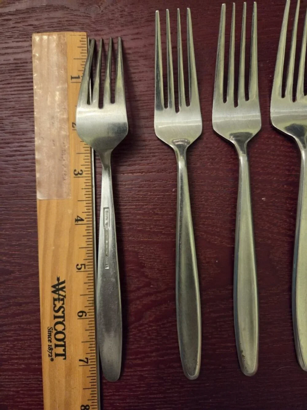 Easterling Rhineland Stainless Flatware Dinner Forks Set 7